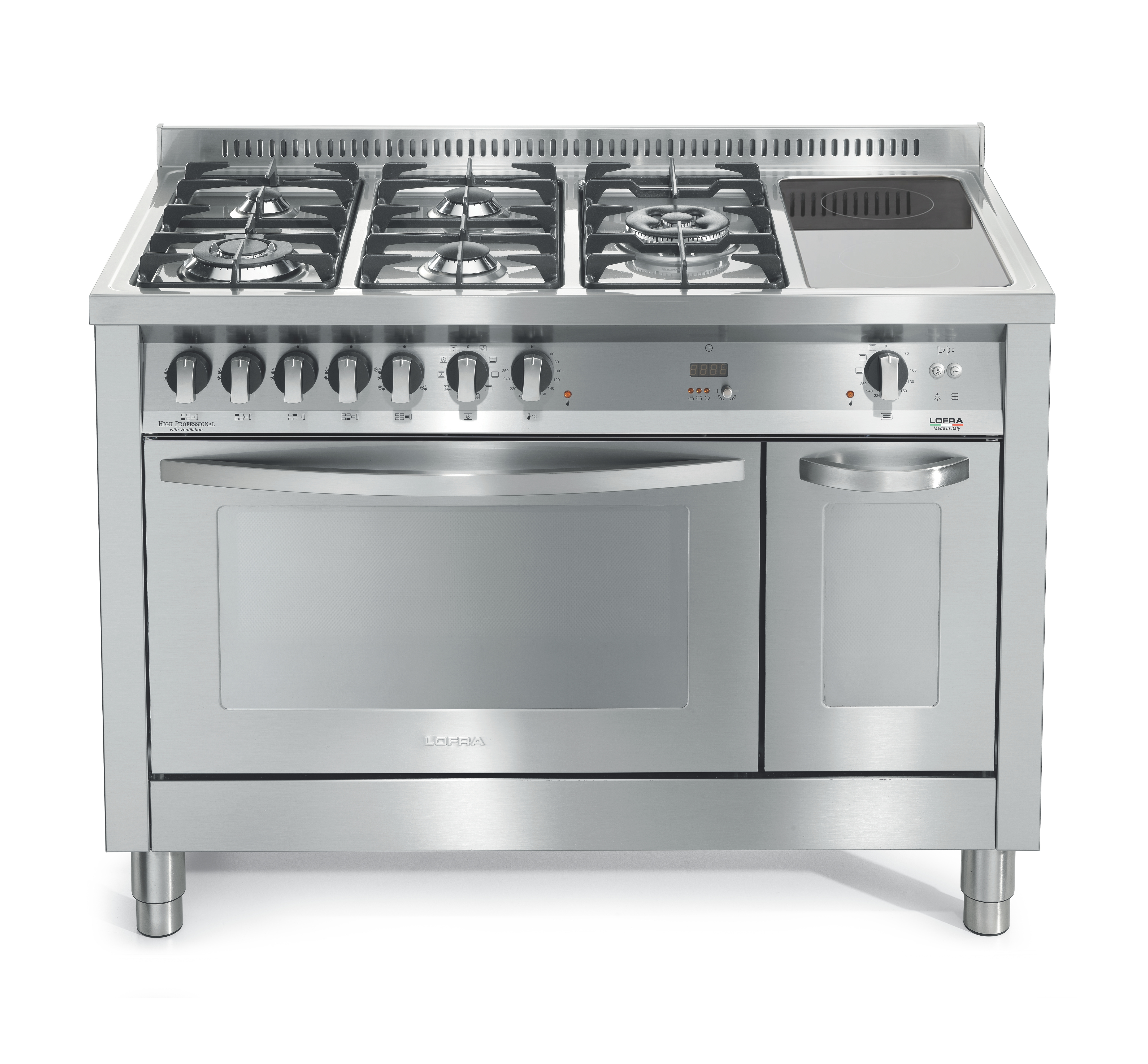 Professional 120 cm Mixed Dual Fuel Range Cooker - Stainless Steel - dleete me