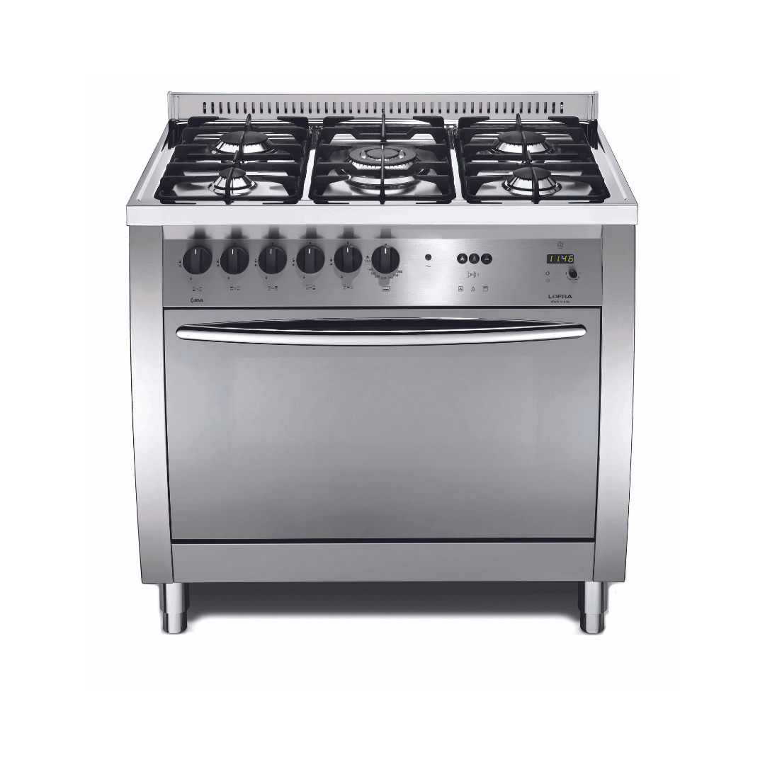 Curva 90 cm Gas Range Cooker - Stainless Steel - Lofra Cookers