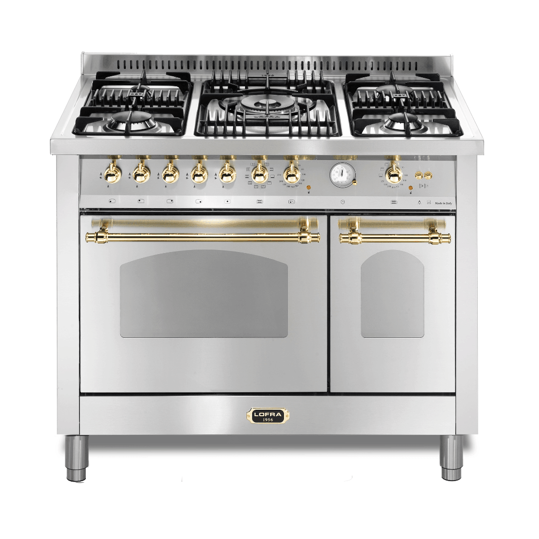 Dolcevita 100 cm Double Electric Oven Dual Fuel Range Cooker - Stainless Steel