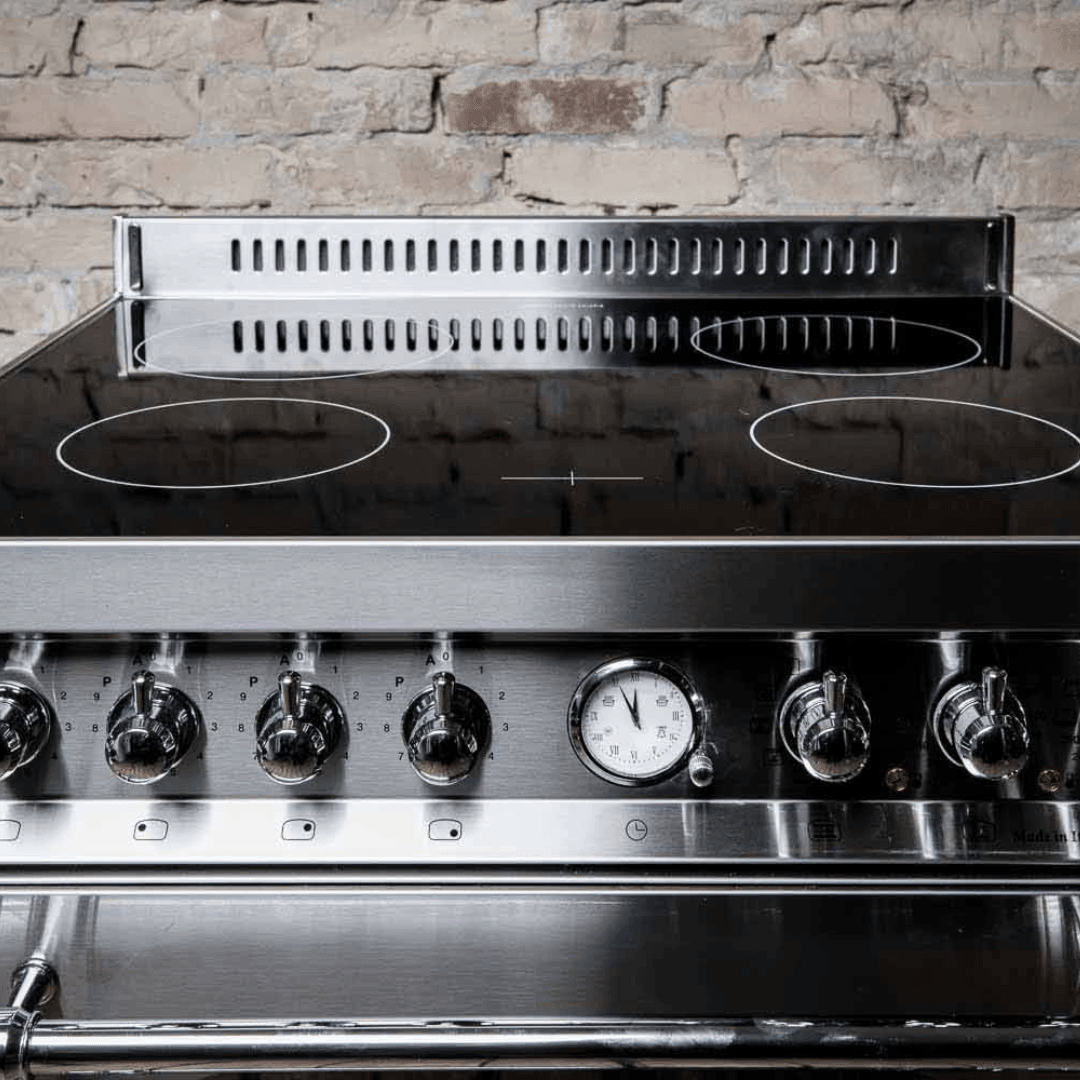 Dolcevita 110 cm Triple Electric Oven Dual Fuel Range Cooker - Black Matte - Brass Finish - Lofra Cookers