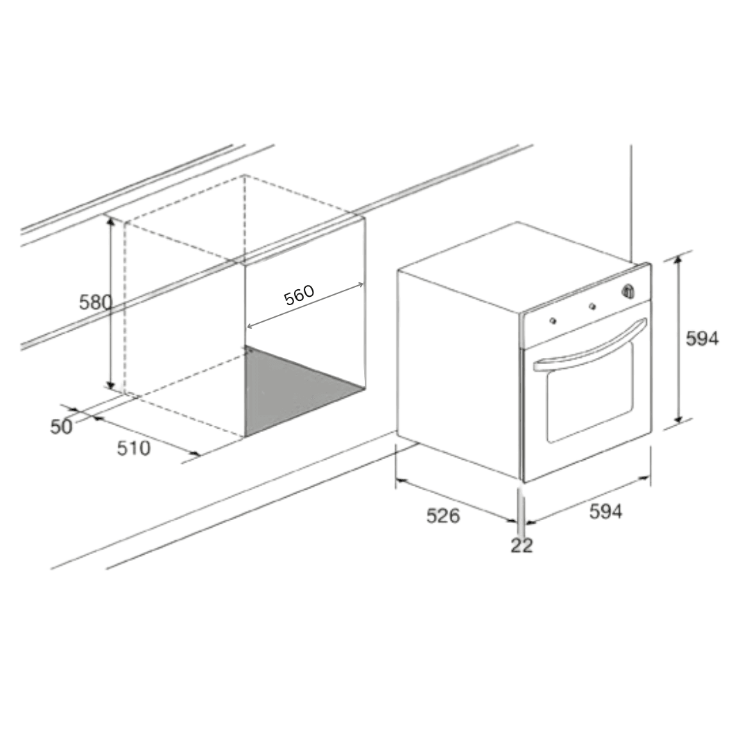 Dolcevita Electric Oven 60 cm - Stainless Steel - Lofra Cookers