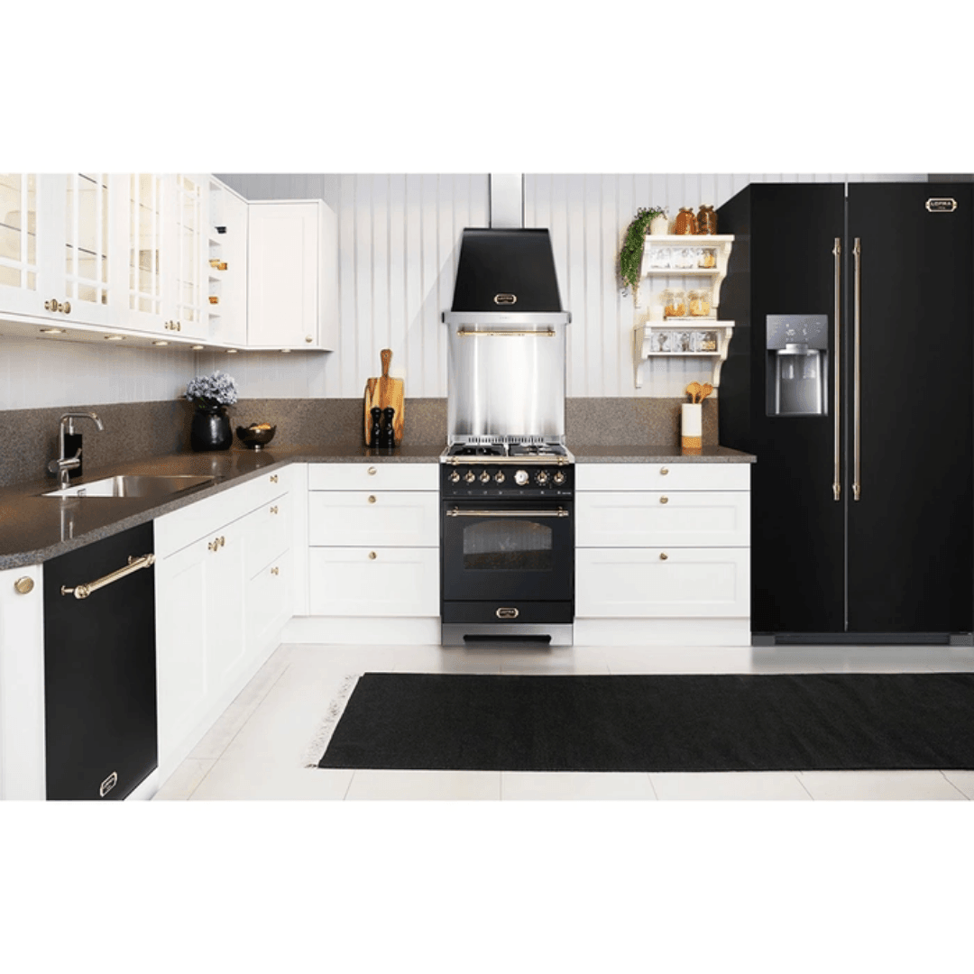 Dolcevita Hood 60 cm - Black Matt - Brass Finish - Lofra Cookers