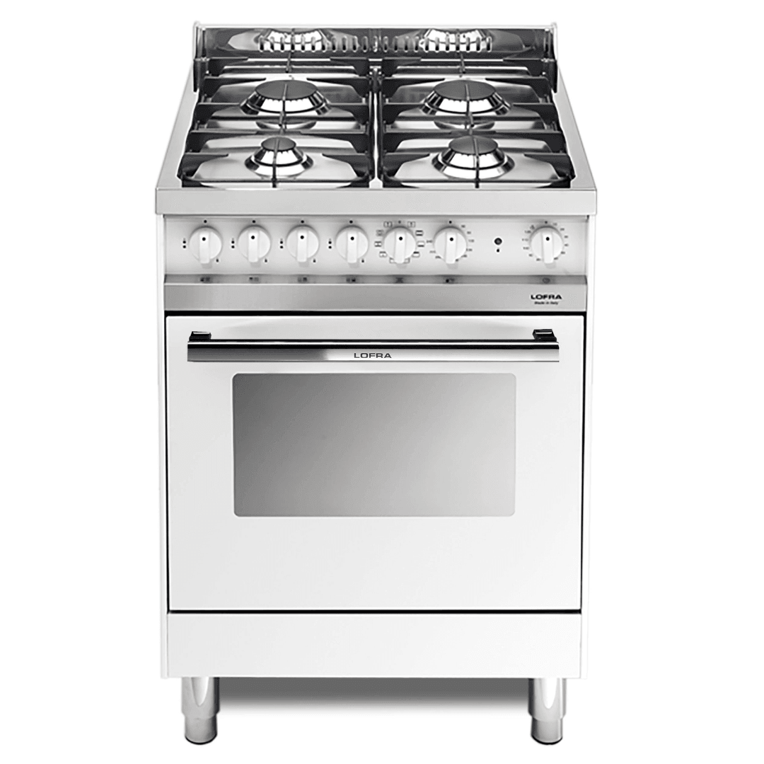 Maxima 60 cm Dual Fuel Range Cooker - Pearl White - Lofra Cookers