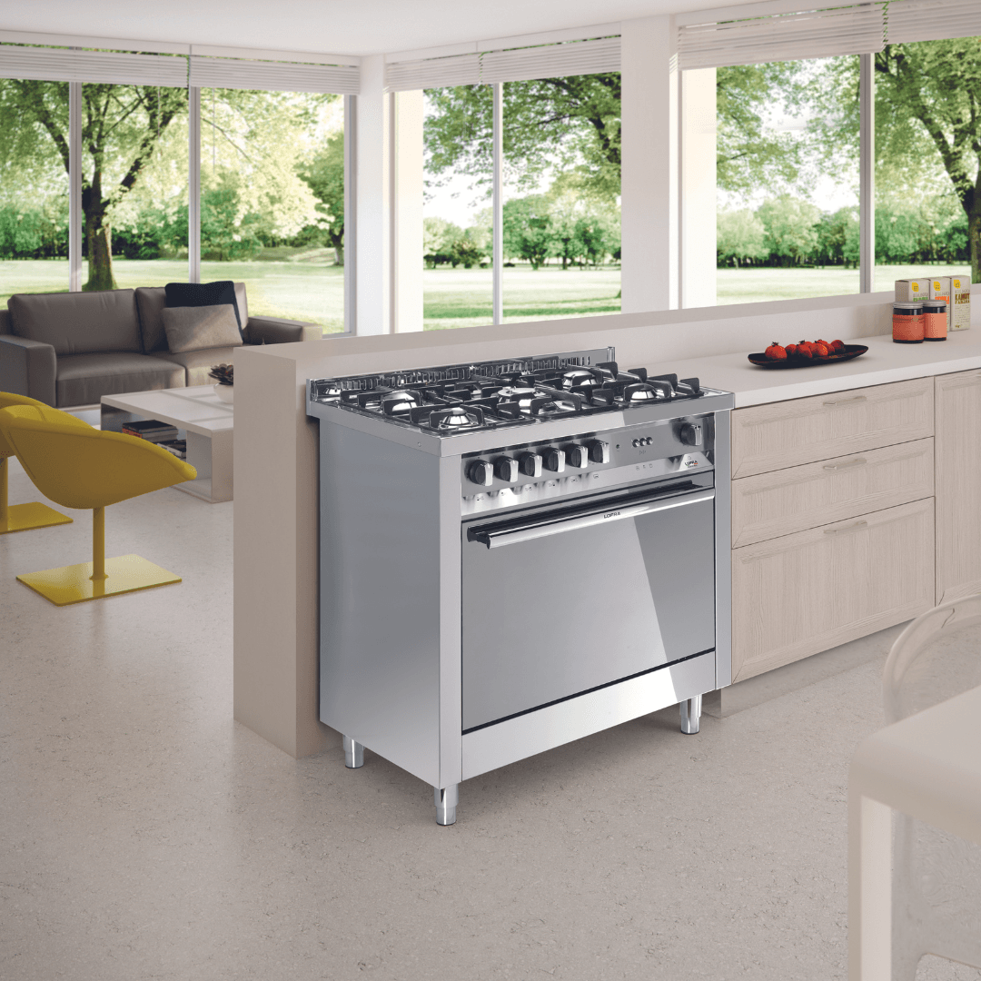 Maxima 60 cm Dual Fuel Range Cooker - Pearl White - Lofra Cookers