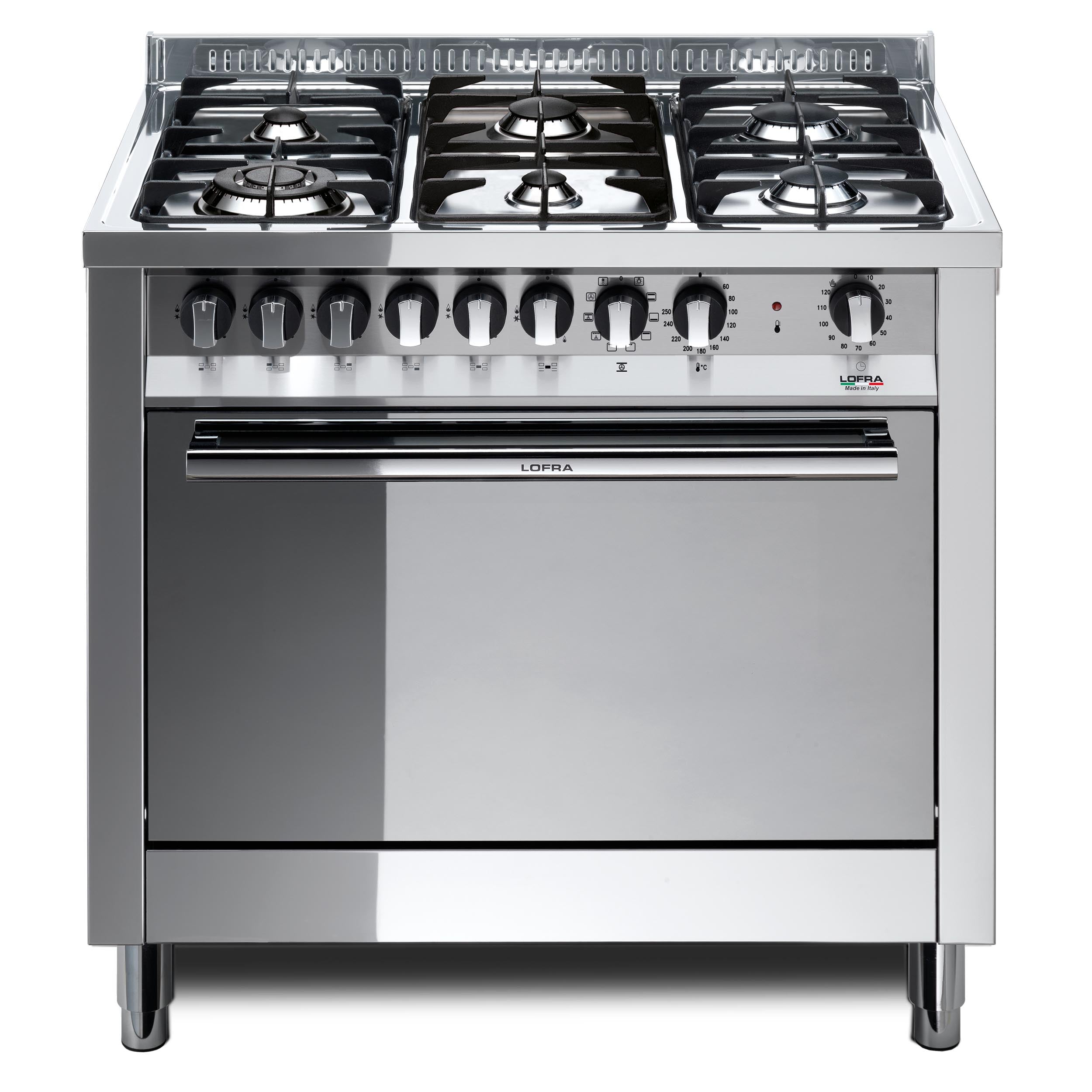 Maxima 90 cm 6 - Burner Dual Fuel Range Cooker - Stainless Steel