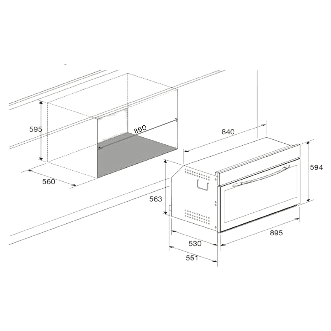 Professional Electric Oven 90 cm - Flexo - Pearl White - Lofra Cookers