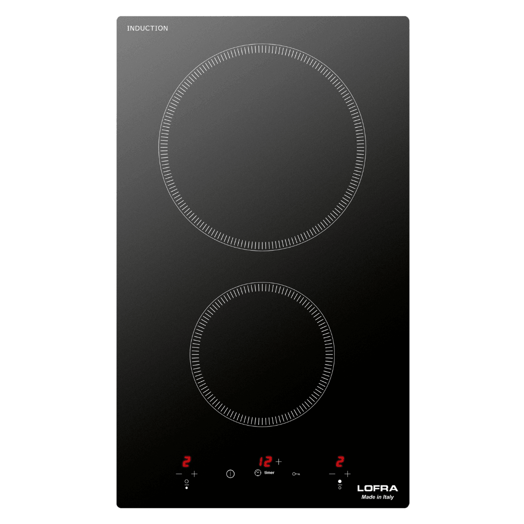 Professional Induction Glass Hob 30 cm - Luna - Black Glass - Lofra Cookers
