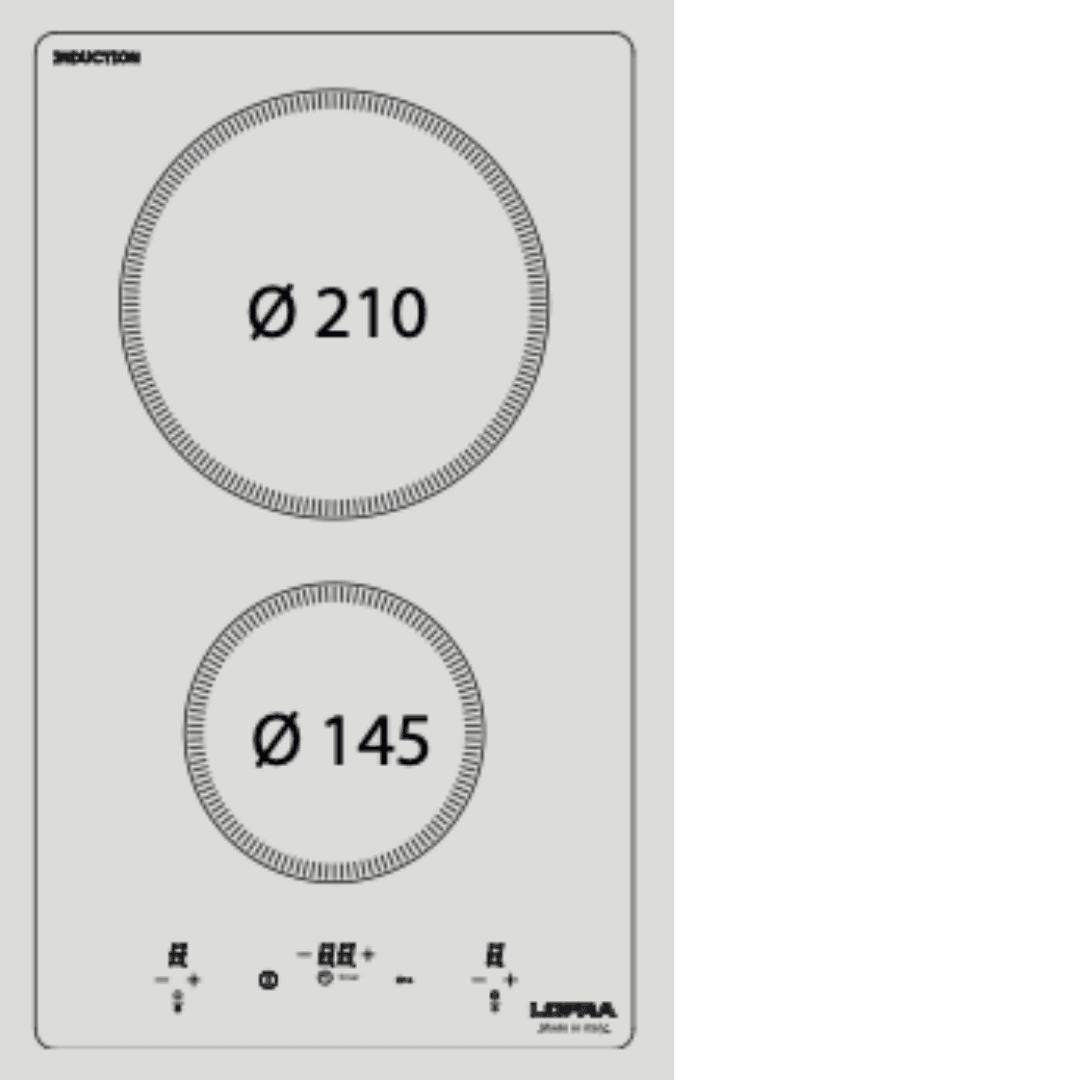 Professional Induction Glass Hob 30 cm - Luna - Black Glass - Lofra Cookers
