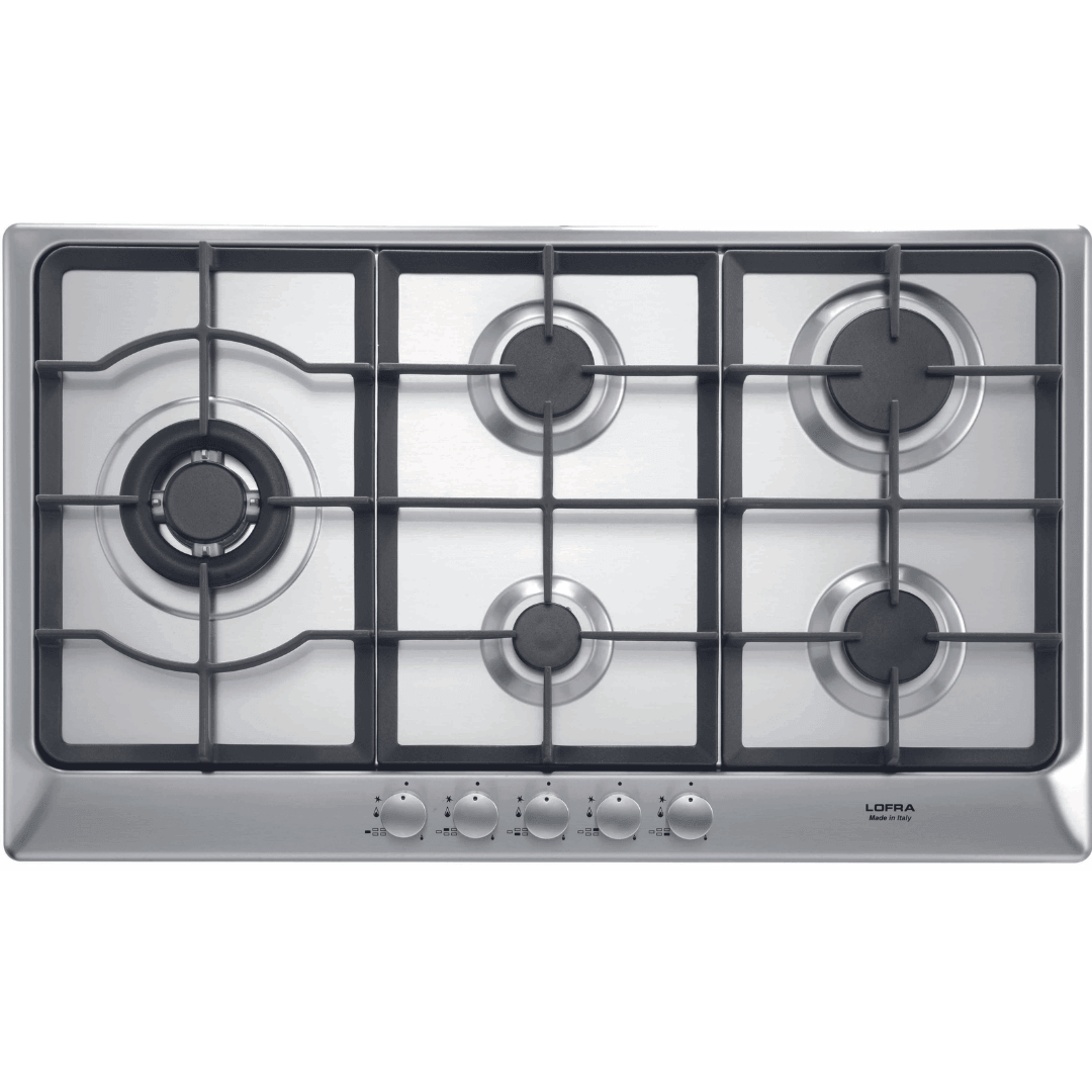Professional Stainless Steel Hob 90 cm - Artes - Stainless Steel - Triple Ring (Left) - Lofra Cookers