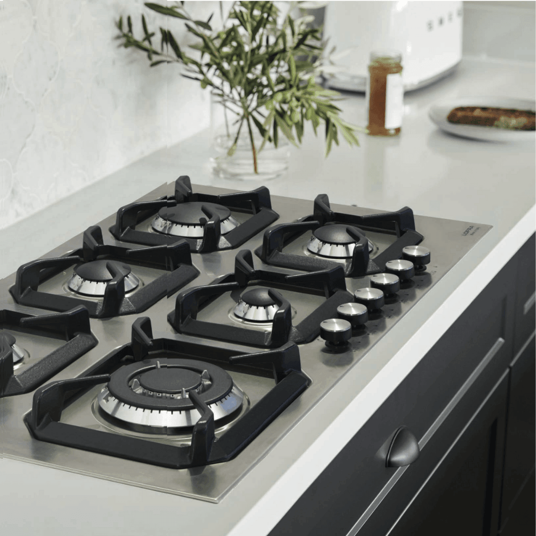 Professional Stainless Steel Hob 90 cm - Plutone - Stainless Steel - Lofra Cookers