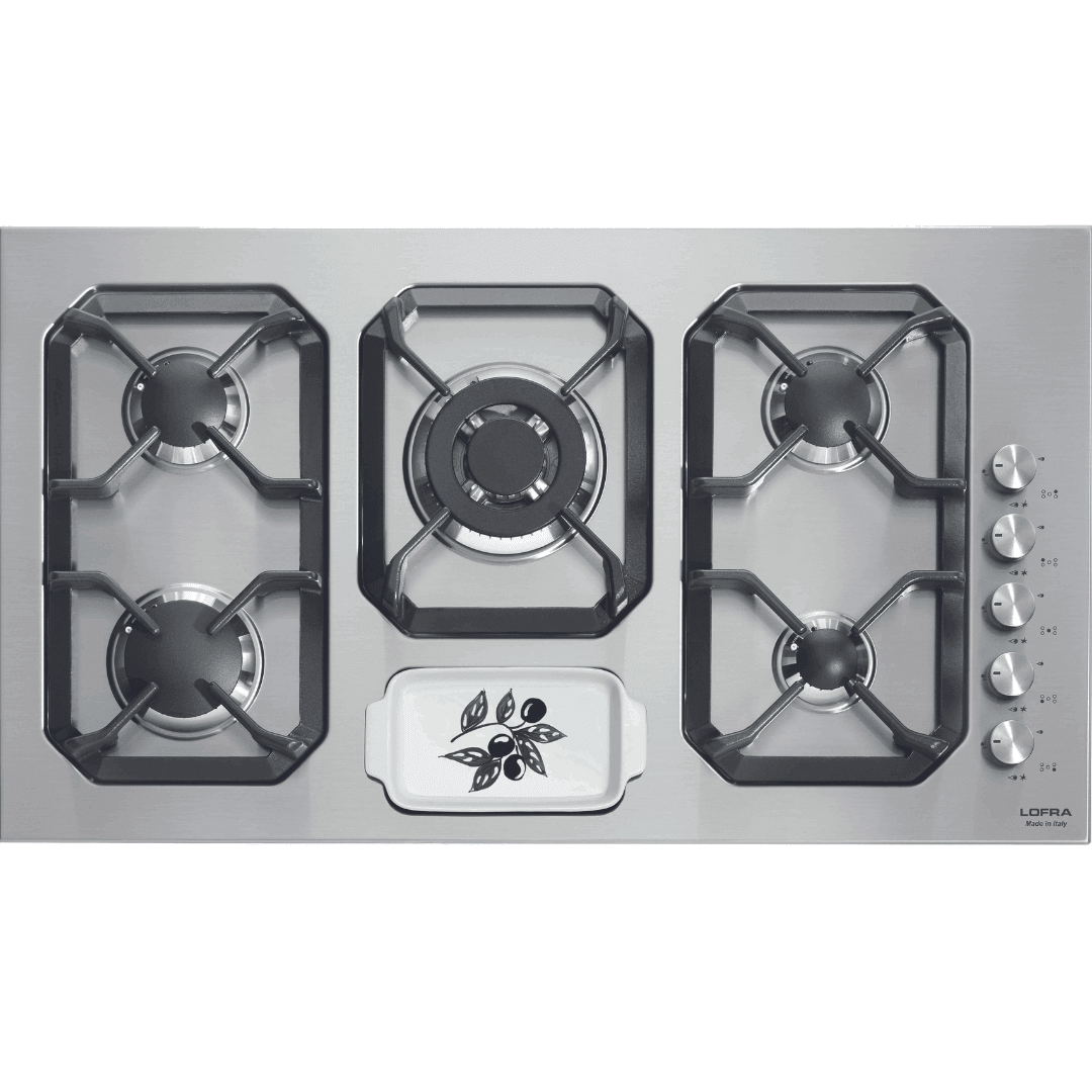 Professional Stainless Steel Hob 90 cm - Sole - Stainless Steel - Ceramic Tray - Lofra Cookers
