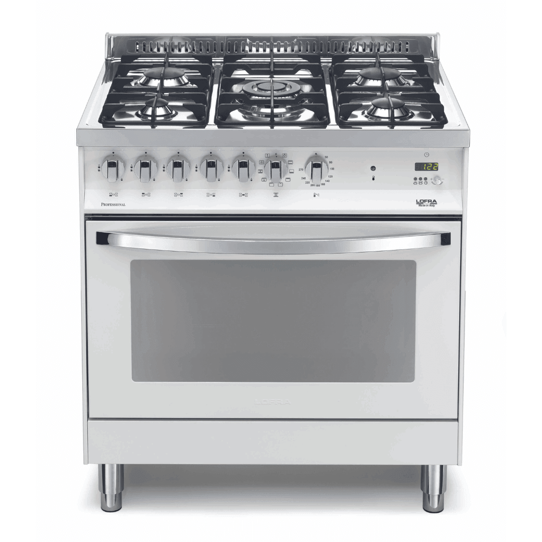 Rainbow 80 cm Dual Fuel Range Cooker Pearl White