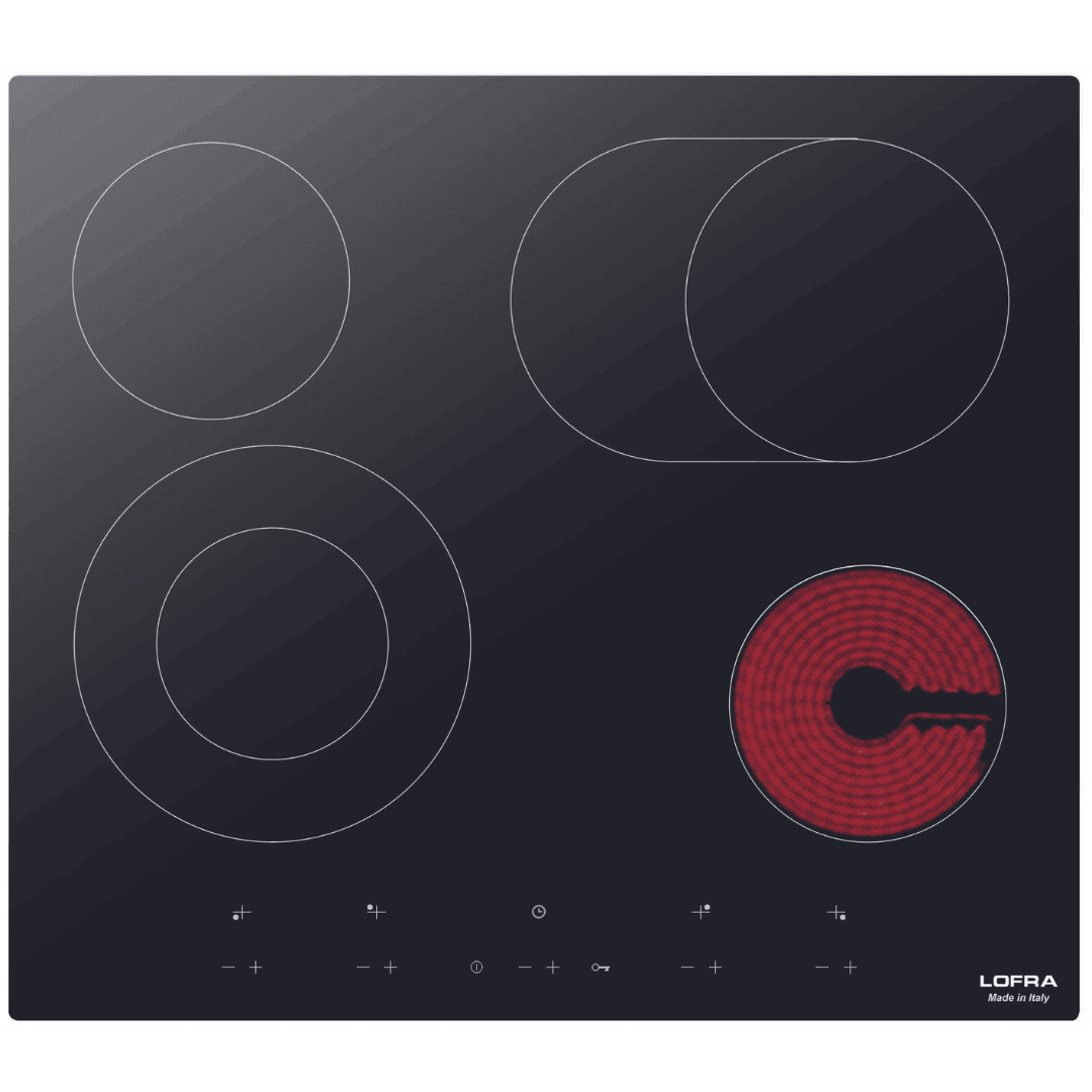 Vitroceramic Hob 60 cm - Vernere - Black Glass - Lofra Cookers