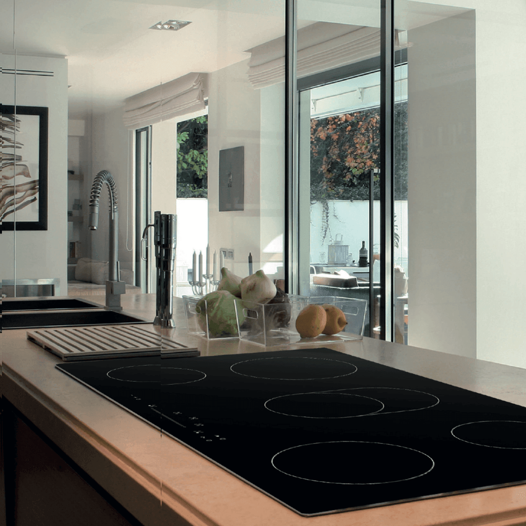 Vitroceramic Hob 90 cm - Vernere - Black Glass - Lofra Cookers