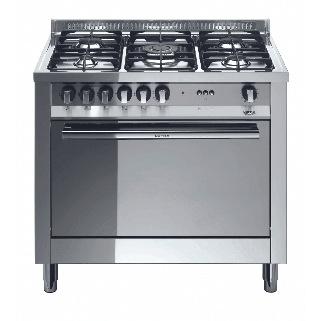 Maxima 90 cm 5 - Burner Gas Range Cooker - Stainless Steel - Lofra Cookers
