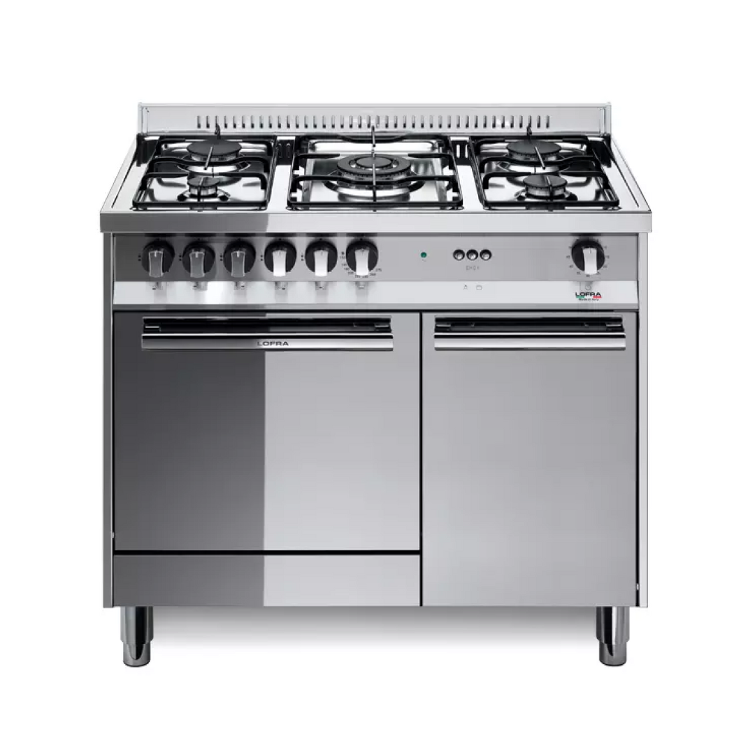 Maxima 90 cm 5 - Burner Gas Fuel Range Cooker with Storage Compartment - Stainless Steel