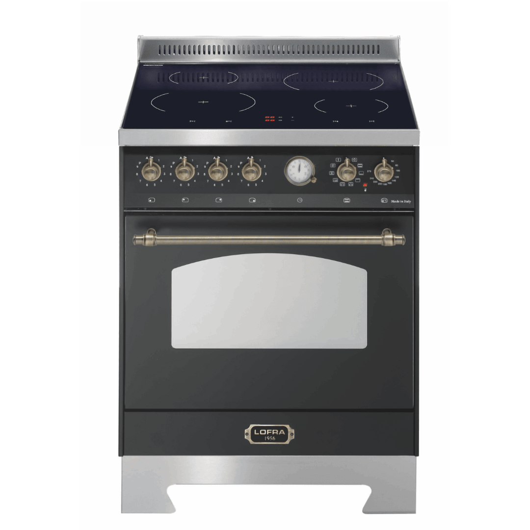 Dolcevita 60 cm Electric Fuel Cooker - Black Matt - Bronze Finish - Lofra Cookers