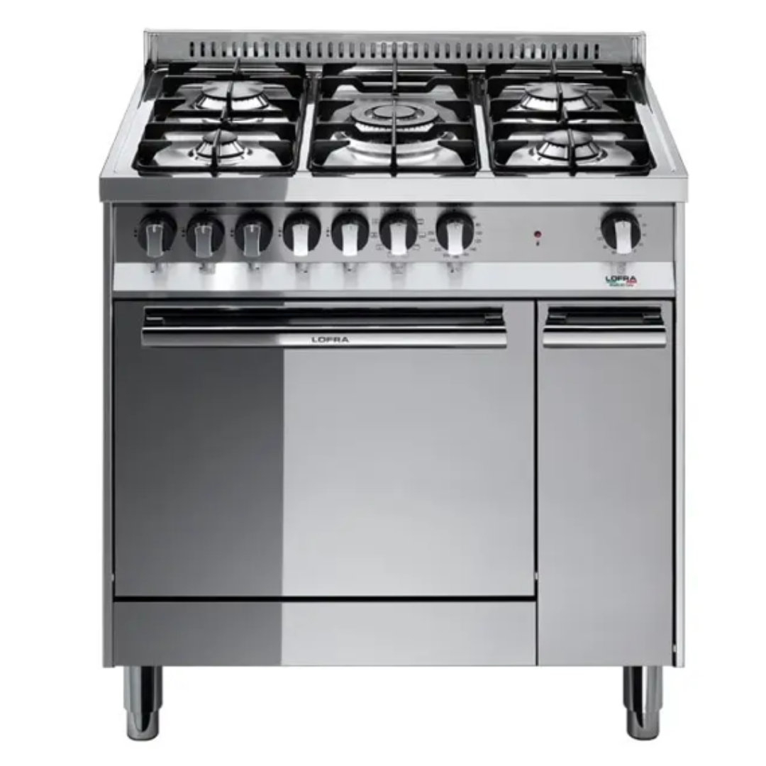 Maxima 80 cm 5 - Burner Dual Fuel Range Cooker with Side Carriage - Stainless Steel