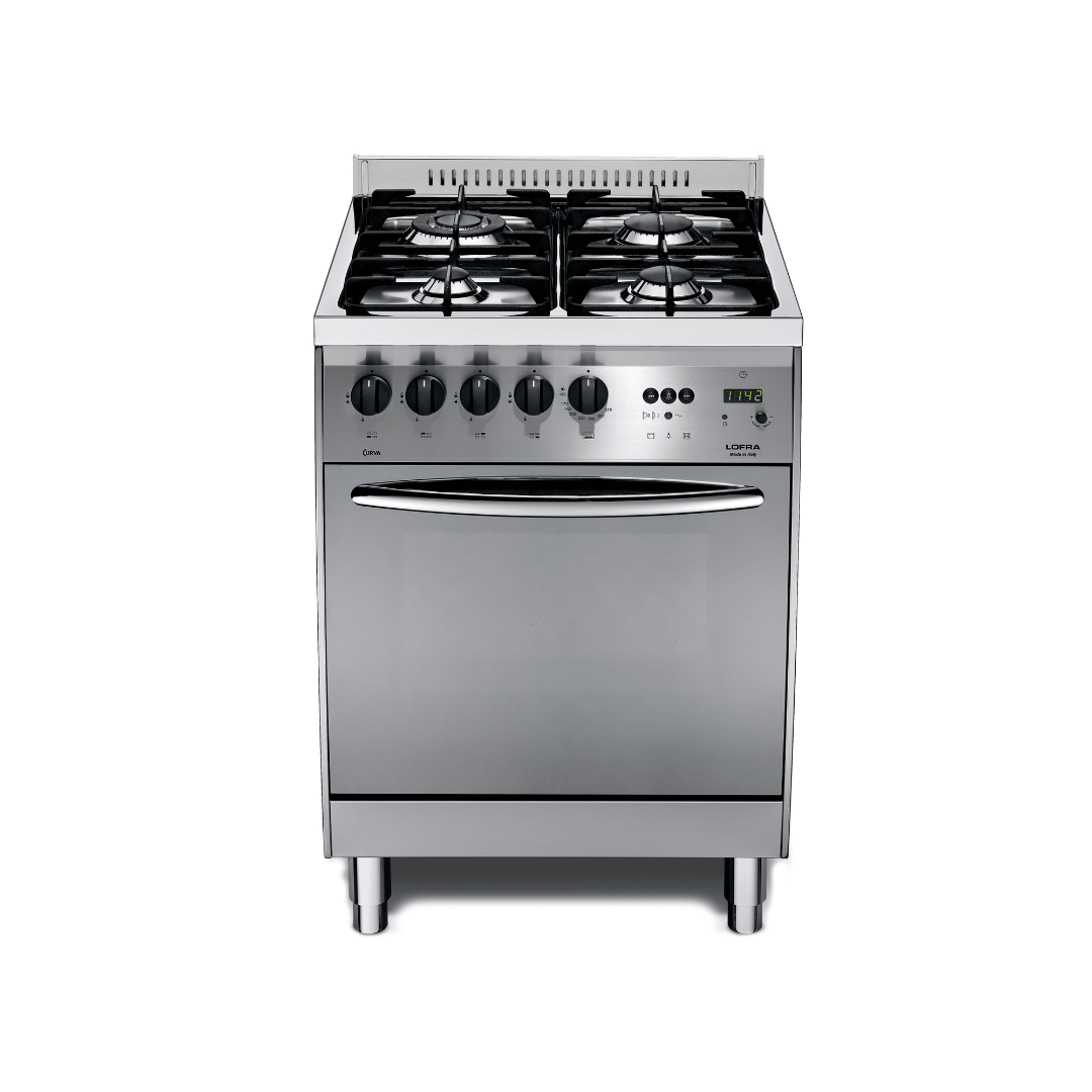 Curva 60 cm Gas Range Cooker - Stainless Steel - Lofra Cookers