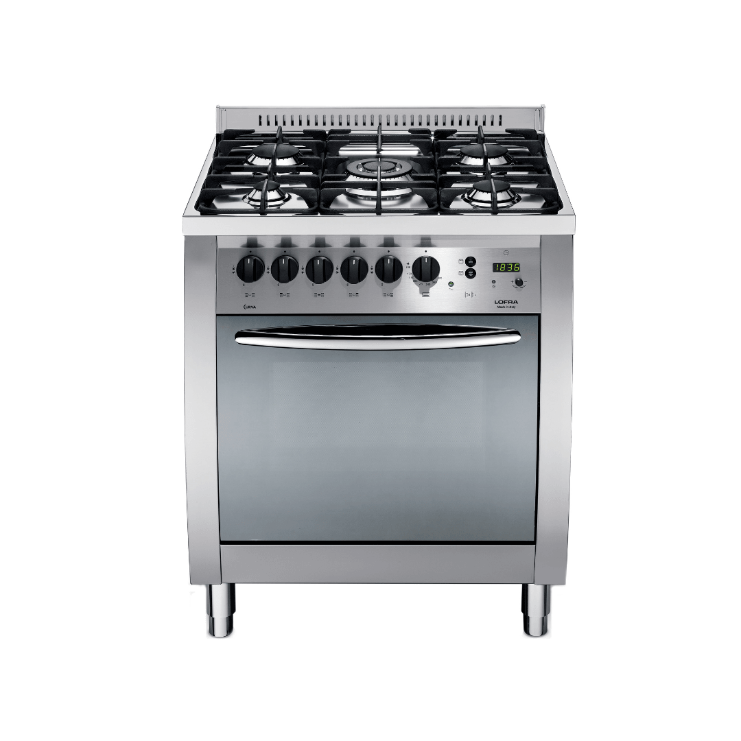 Curva 70 cm Gas Range Cooker - Stainless Steel - Lofra Cookers