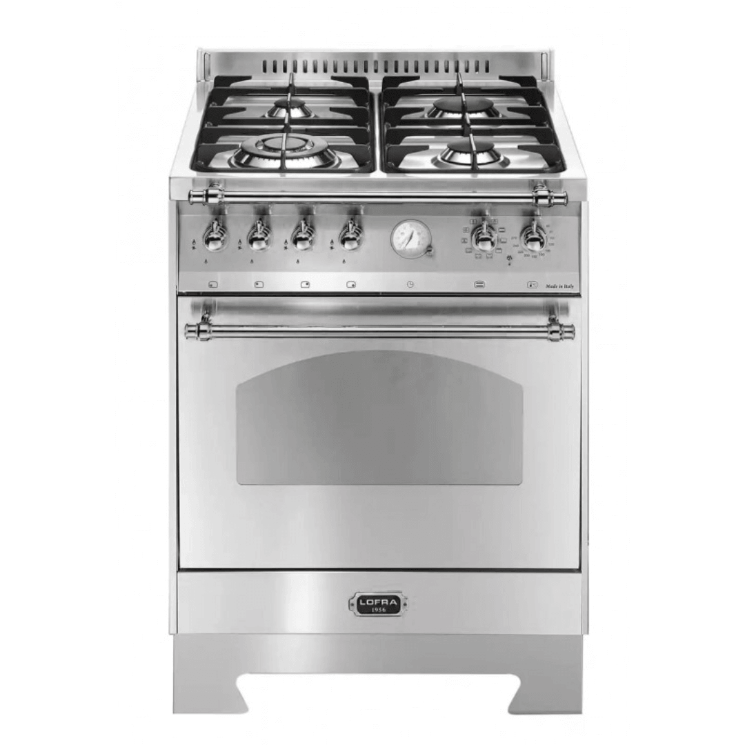 Dolcevita 60 cm Dual Fuel Range Cooker - Stainless Steel - Chrome Finish - Lofra Cookers