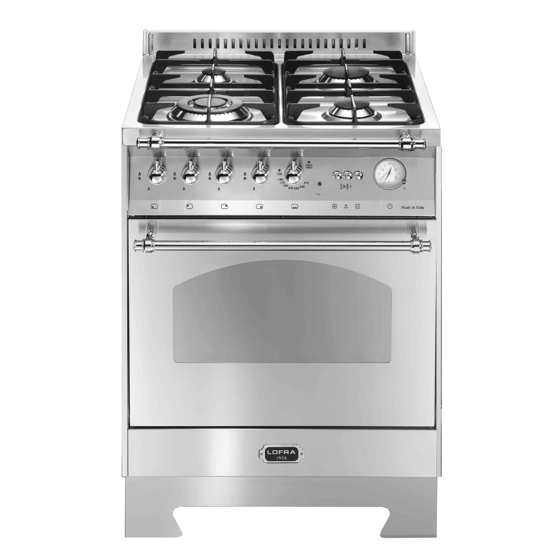 Dolcevita 60 cm Gas Fuel Range Cooker - Stainless Steel - Chrome Finish - Lofra Cookers