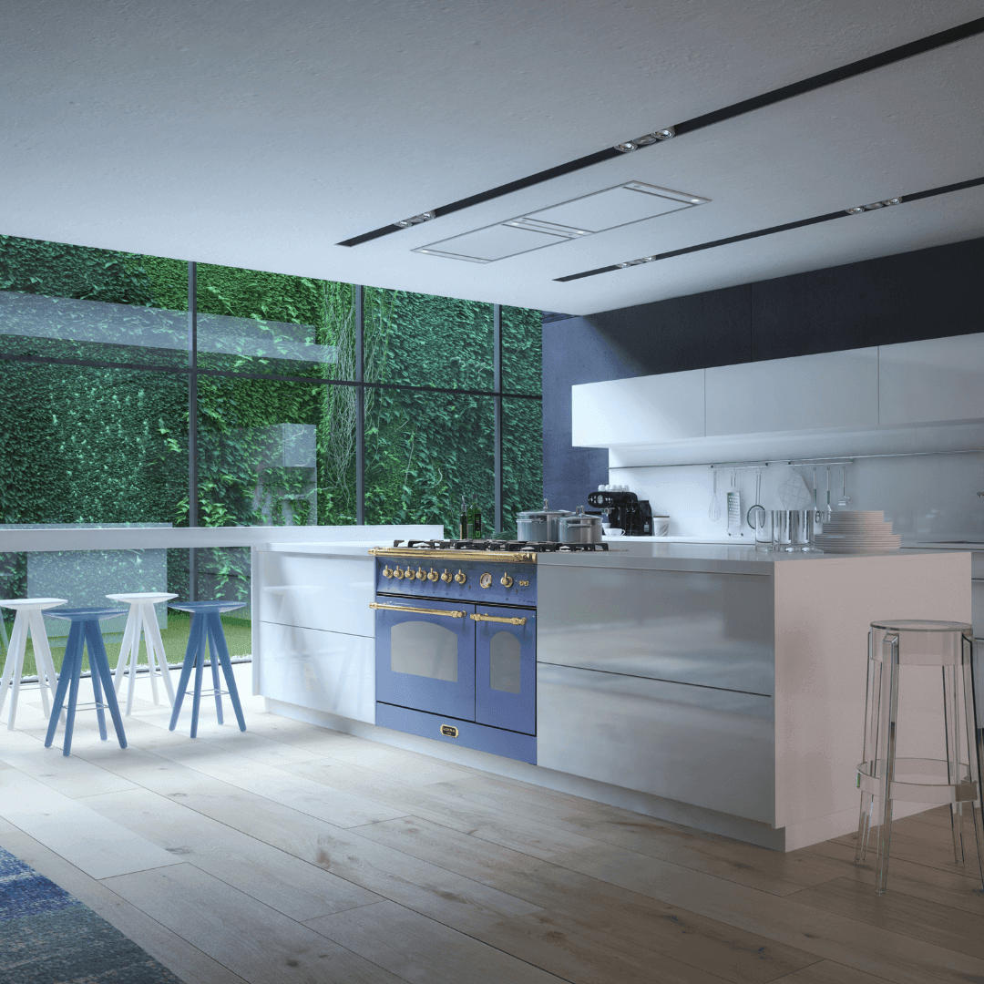 Dolcevita 70 cm Double Electric Oven Dual Fuel Range Cooker - Black Matte - Brass Finish - Lofra Cookers