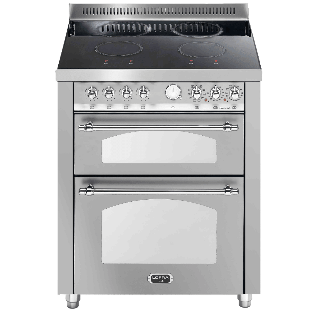 Dolcevita 70 cm Double Electric Oven Electric Fuel Range Cooker - Stainless Steel - Chrome Finish - Lofra Cookers