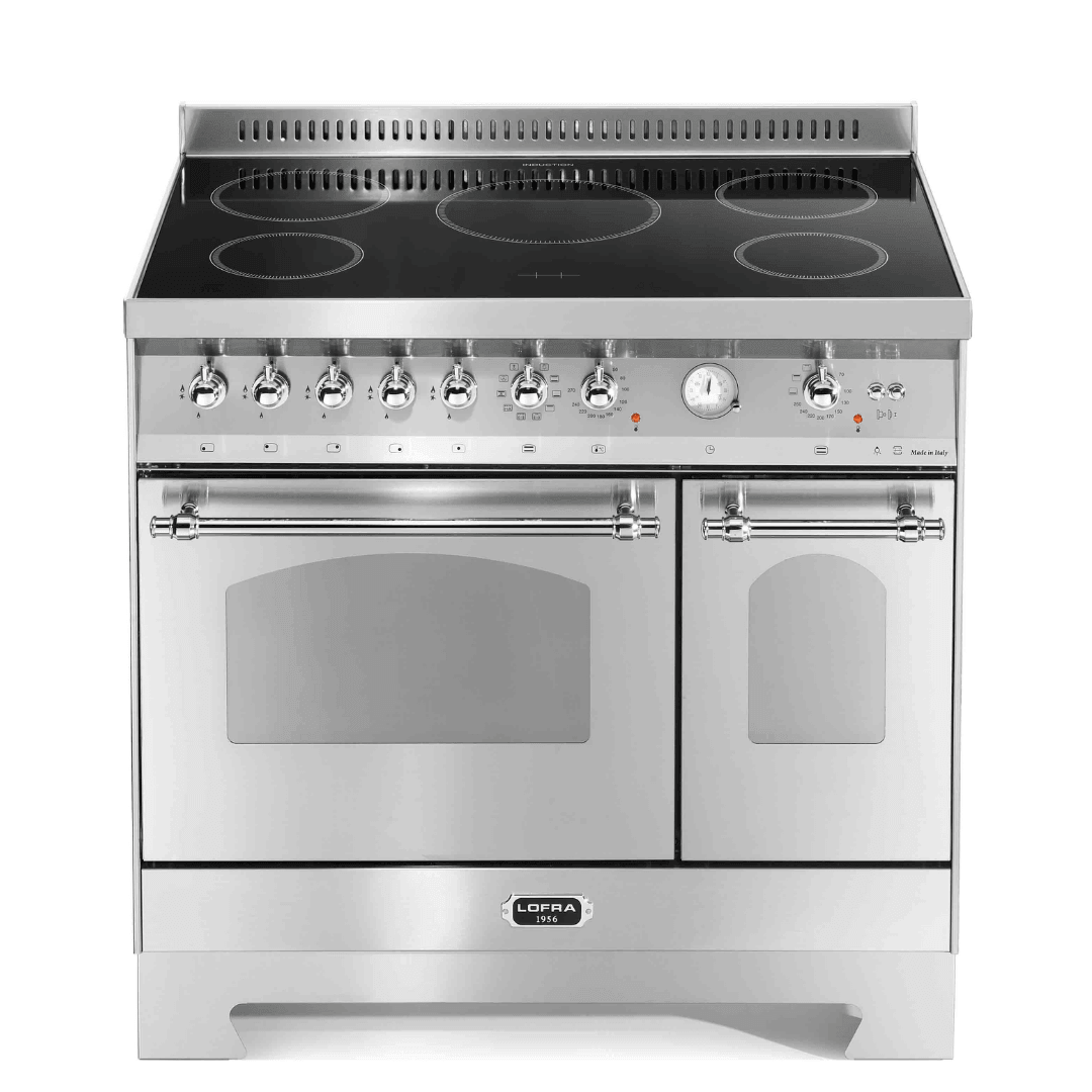 Dolcevita 90 cm Double Oven Electric Fuel Cooker - Stainless Steel - Chrome Finish - Lofra Cookers