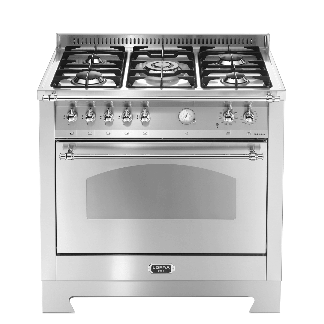 Dolcevita 90 cm Dual Fuel Range Cooker - Stainless Steel - Chrome Finish - Lofra Cookers