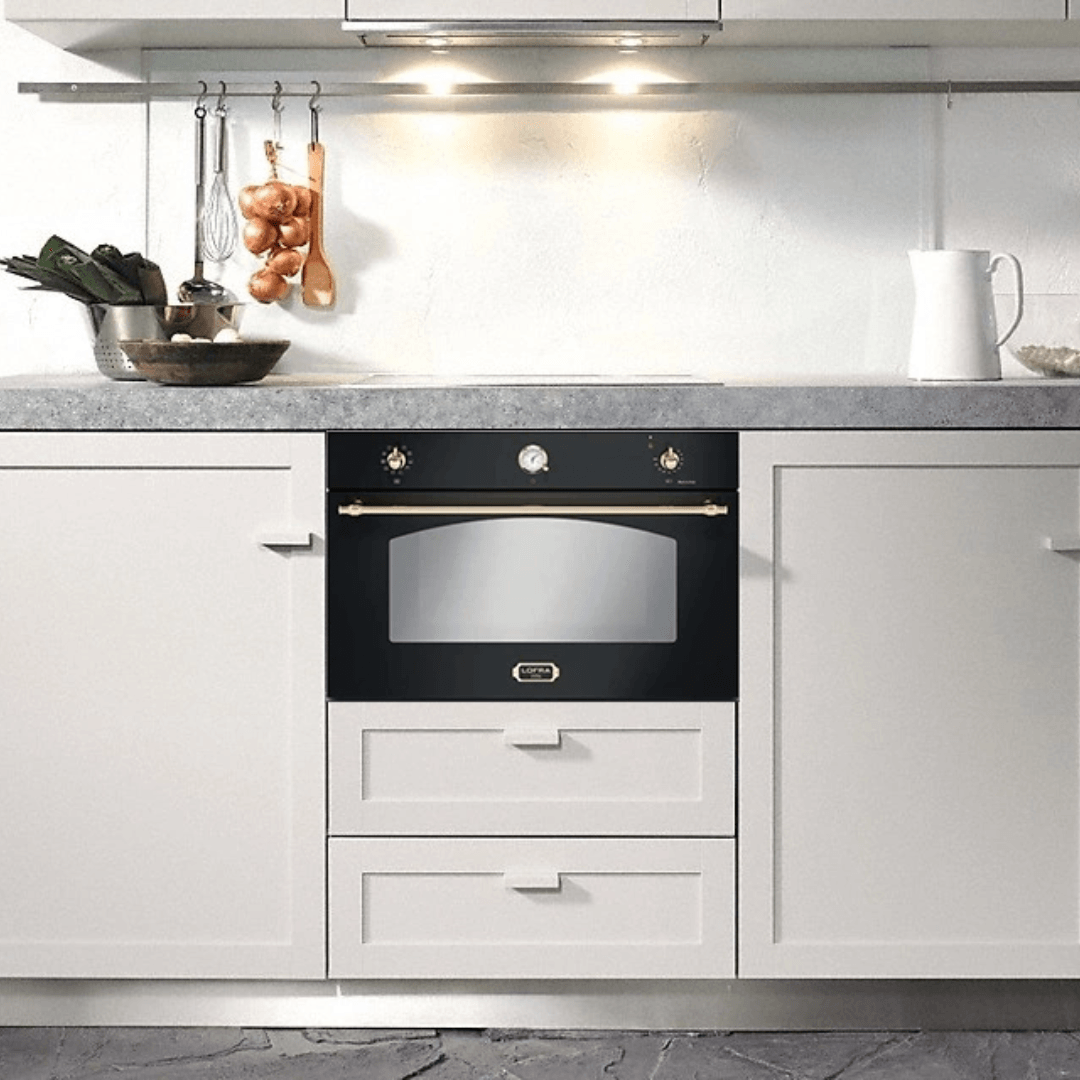 Dolcevita Electric Oven 90 cm - Black Matt - Brass Finish - Lofra Cookers