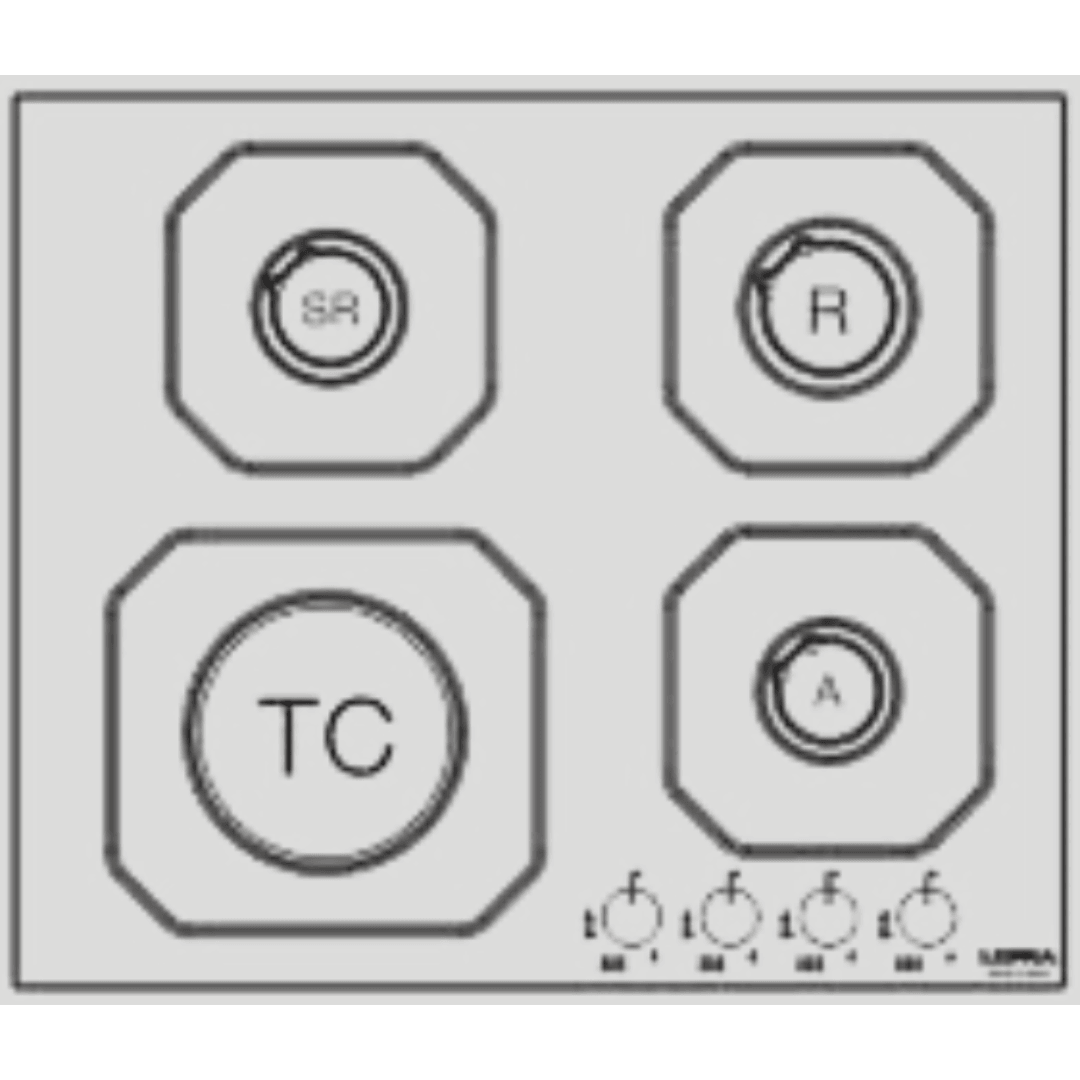 Dolcevita Hob 60 cm - Stainless Steel - Brass Finish - Lofra Cookers