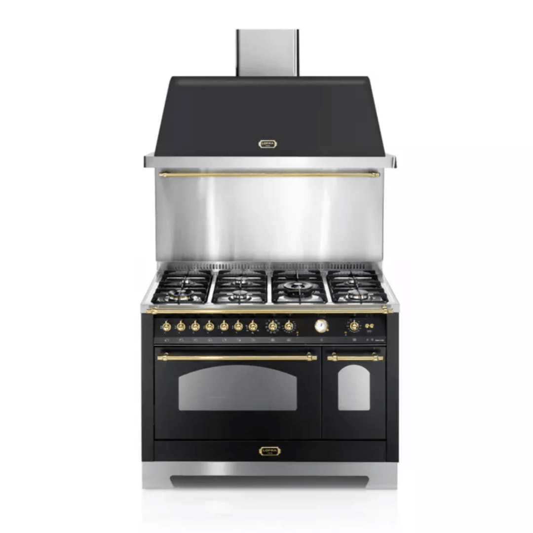 Dolcevita Hood 120 cm - Black Matt - Brass Finish - Lofra Cookers