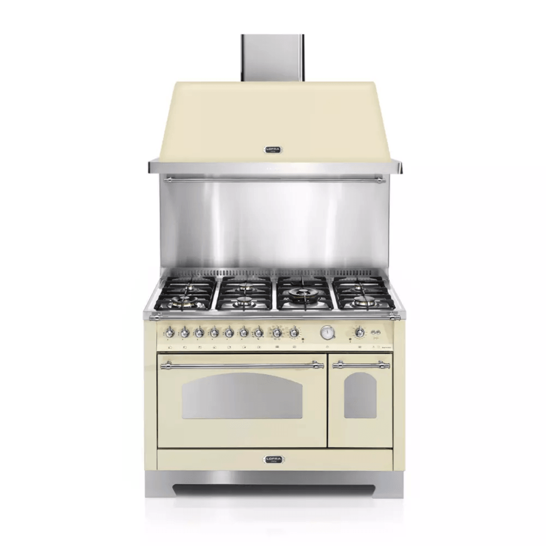 Dolcevita Hood 120 cm - Ivory White - Chrome Finish - Lofra Cookers