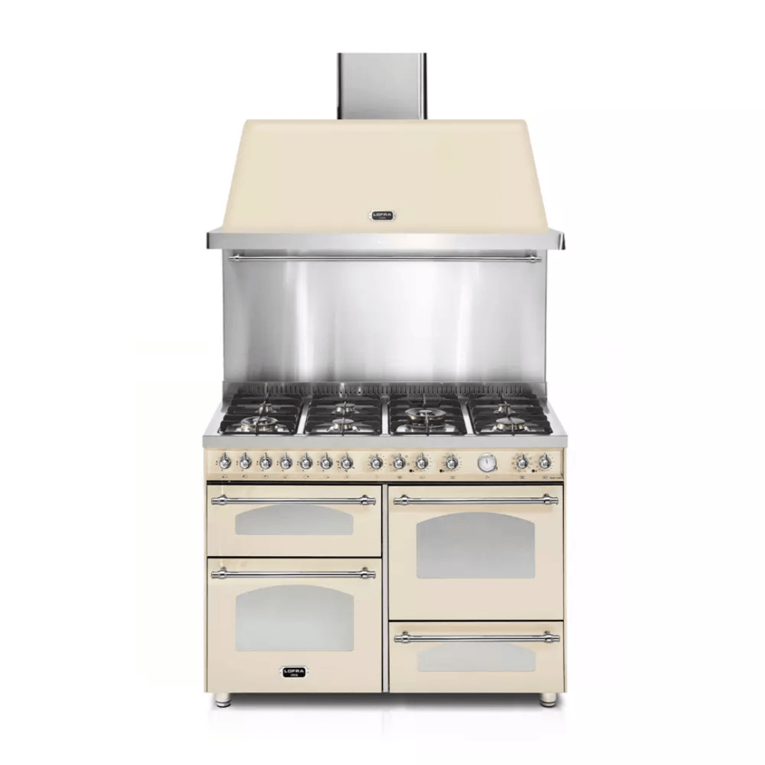 Dolcevita Hood 120 cm - Ivory White - Chrome Finish - Lofra Cookers