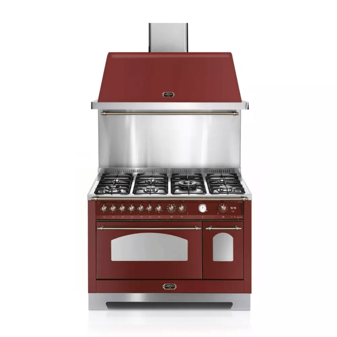 Dolcevita Hood 120 cm - Red Burgundy - Bronze Finish - Lofra Cookers