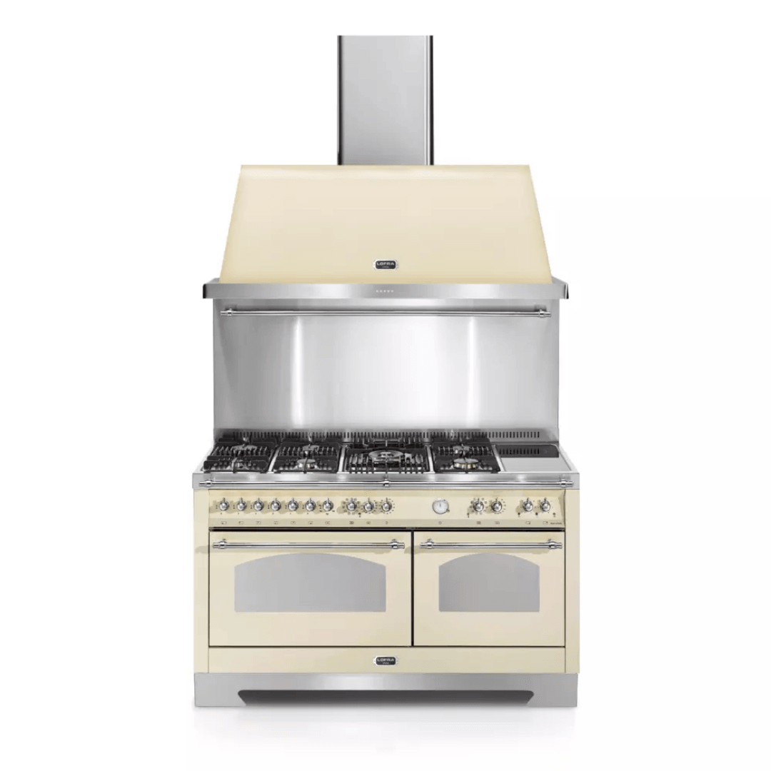 Dolcevita Hood 150 cm - Ivory White - Chrome Finish - Lofra Cookers