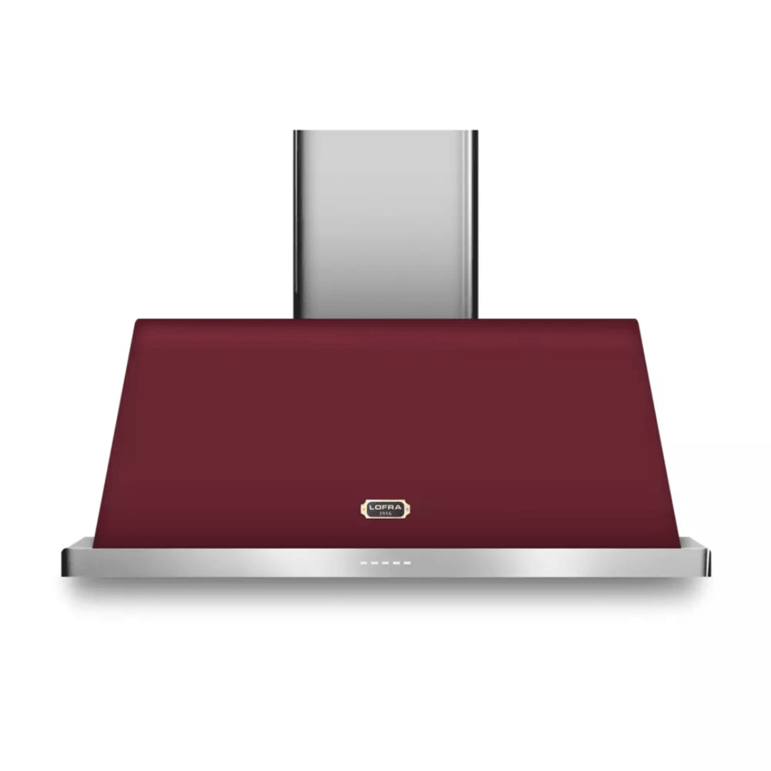 Dolcevita Hood 150 cm - Red Burgundy - Brass Finish - Lofra Cookers