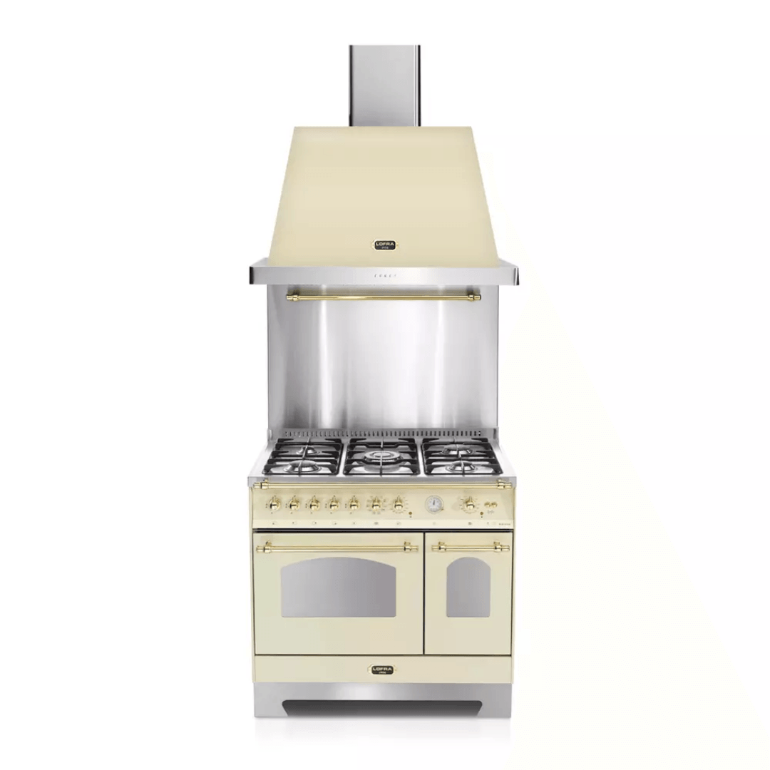 Dolcevita Hood 90 cm - Ivory White - Brass Finish - Lofra Cookers