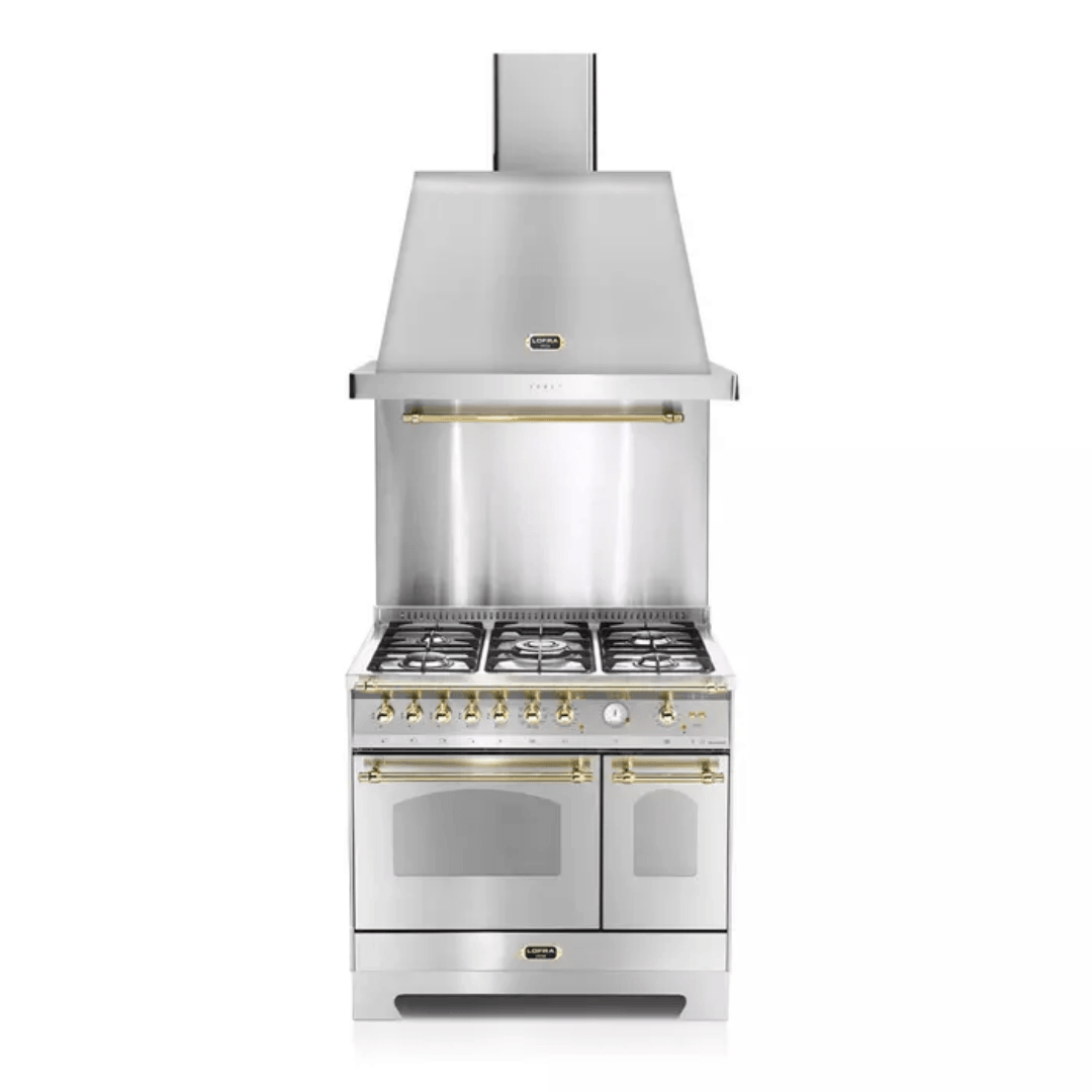 Dolcevita Hood 90 cm - Stainless Steel - Brass Finish - Lofra Cookers