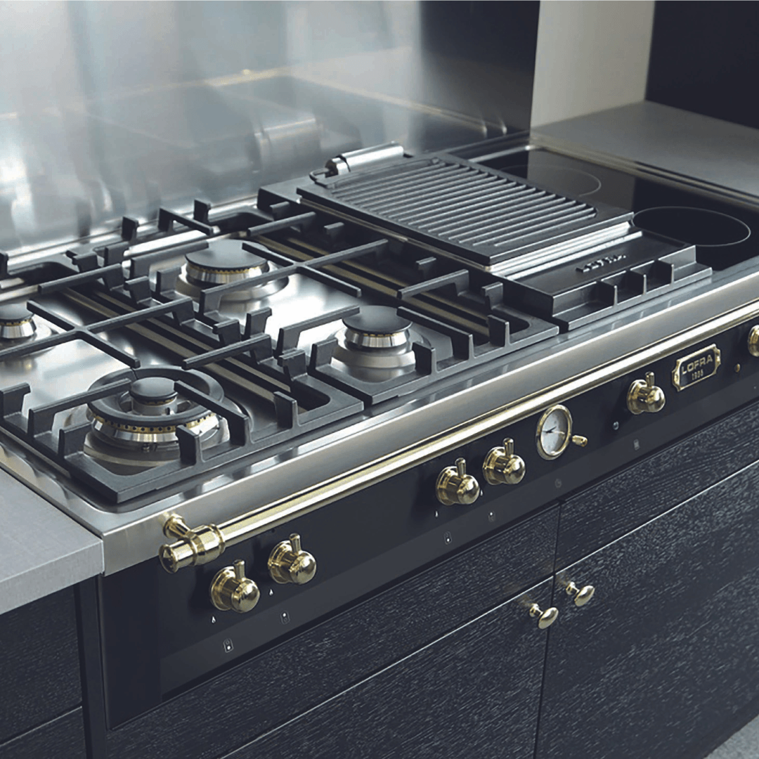 Dolcevita Range Top 120 cm (BBQ) - Black Matte - Lofra Cookers