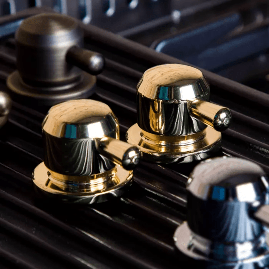 Dolcevita Range Top 120 cm (BBQ) - Black Matt - Brass Finish - Lofra Cookers