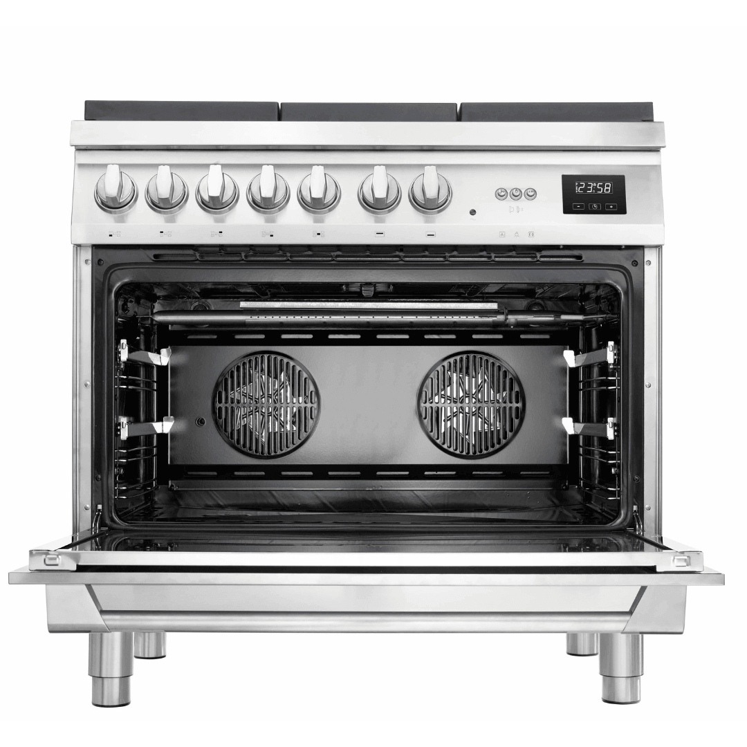 Italia 90 cm Dual Fuel Range Cooker - Ivory White - Lofra Cookers