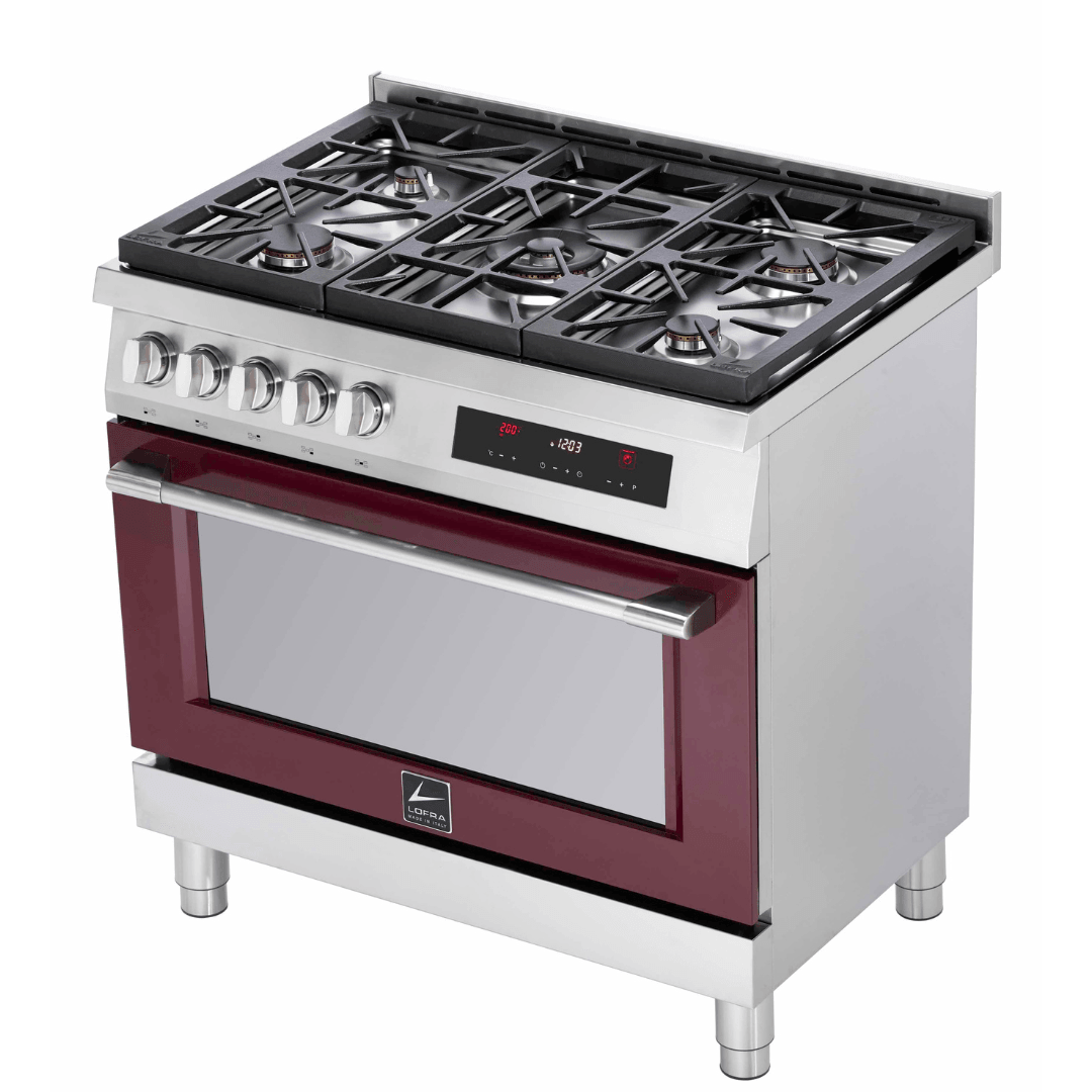 Italia 90 cm Gas Range Cooker - Ivory White - Lofra Cookers