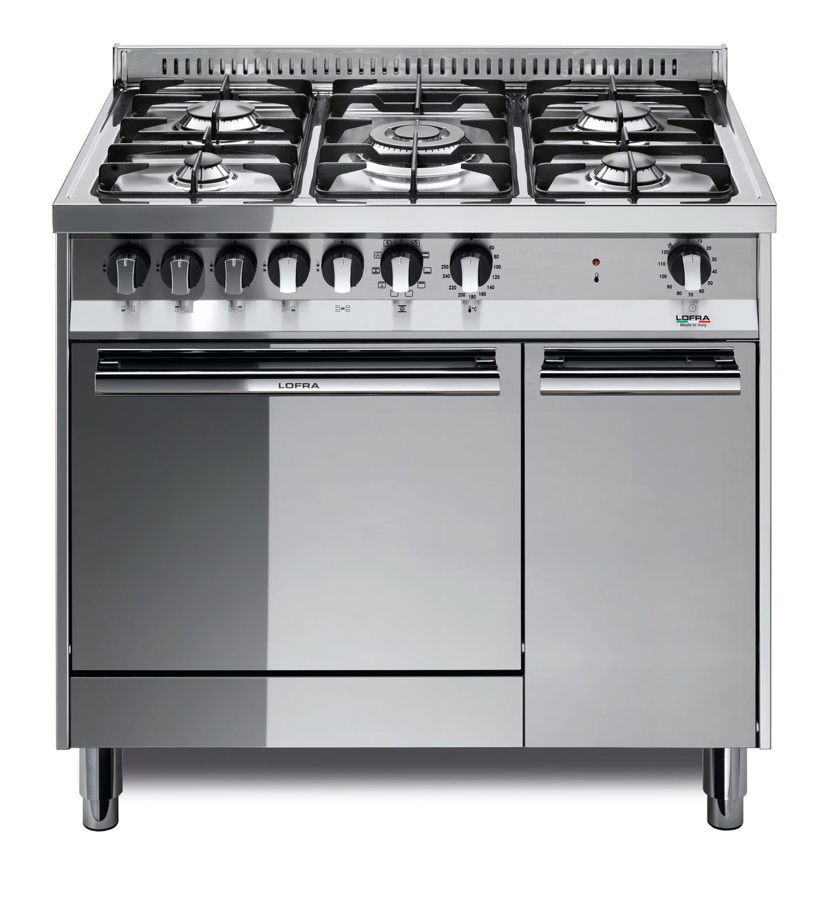 Maxima 90 cm 5 - Burner Dual Fuel Range Cooker with Storage Space - St