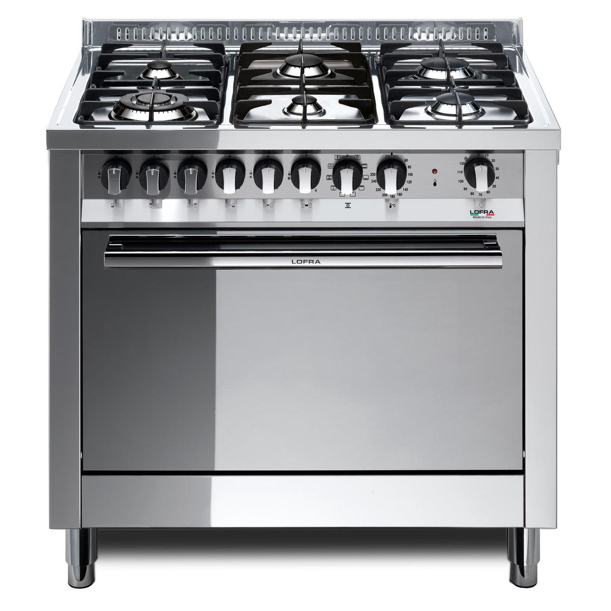 Maxima 90 cm 6 - Burner Dual Fuel Range Cooker - Stainless Steel