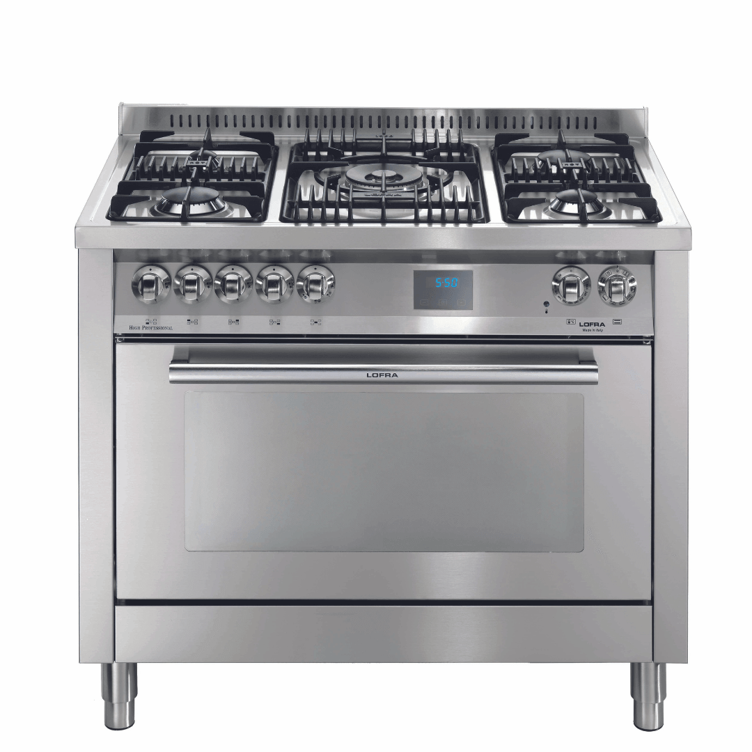 Professional 100 cm Dual Fuel Range Cooker - Stainless Steel - Lofra Cookers