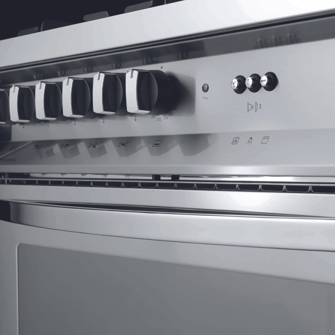 Professional 120 cm Double Oven Dual Fuel Range Cooker - Black Matte - Lofra Cookers