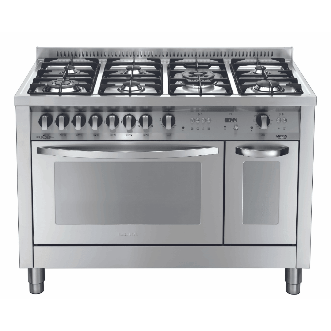 Professional 120 cm Double Oven Dual Fuel Range Cooker - Stainless Steel - Lofra Cookers