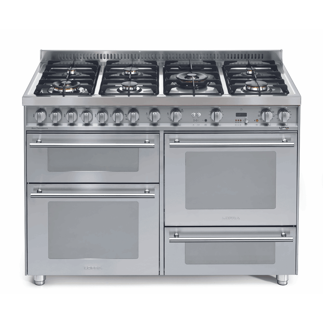 Professional 120 cm Triple Electric Oven Dual Fuel Range Cooker - Stainless Steel - Lofra Cookers